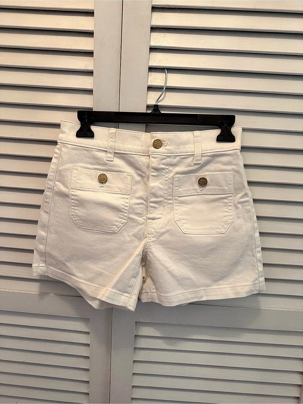 J.Crew Utility Short White Jean Shorts Waist 25 NWT